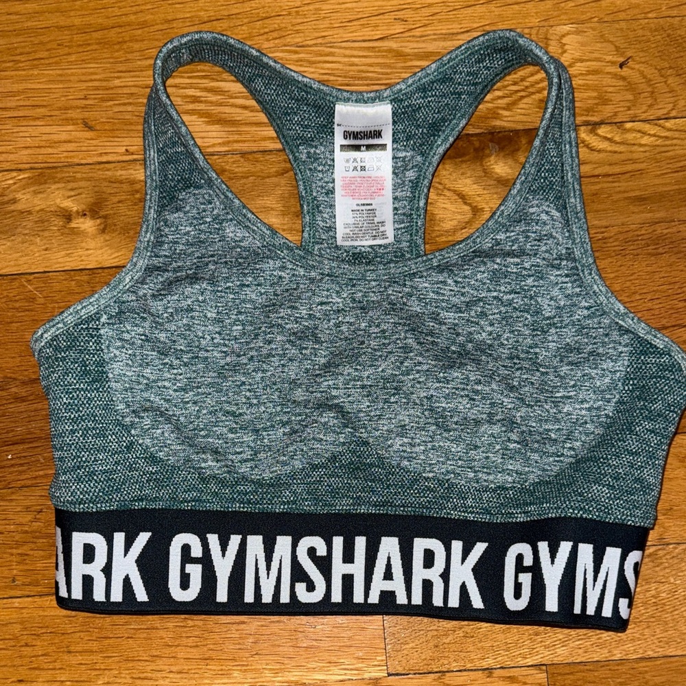 Gymshark Heathered Green Sports Bra